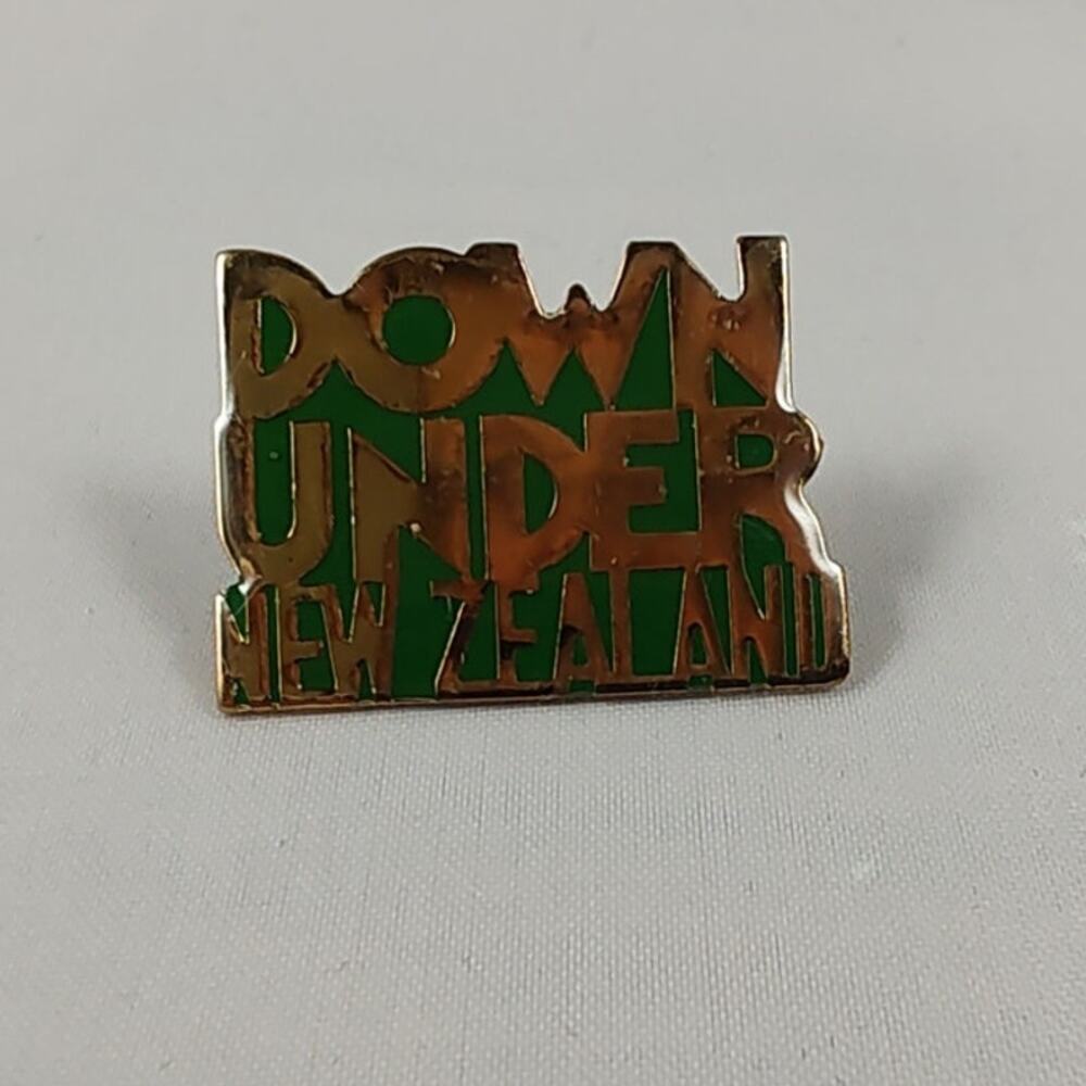 New Zealand Down Under Pin for a Hat, Lapel, Lanyard, Jacket or Backpack